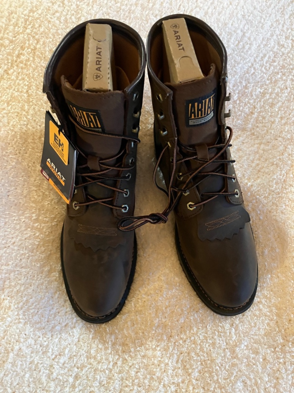 Ariat Dark Brown Men's Lace-Up Work Boots